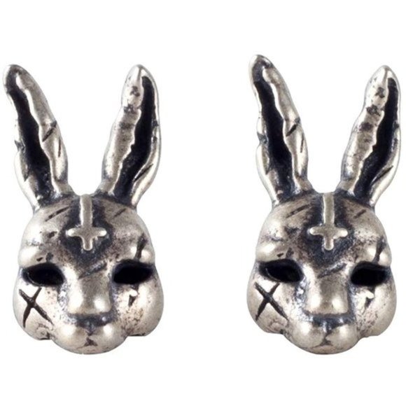 Punk Bikers Stud Earrings - Picture 7 of 7